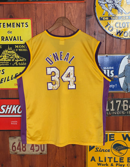 Size 48. # 34 Shaquille O'Neal LA Lakers Vintage NBA Champion Jersey-AJ357 Studio