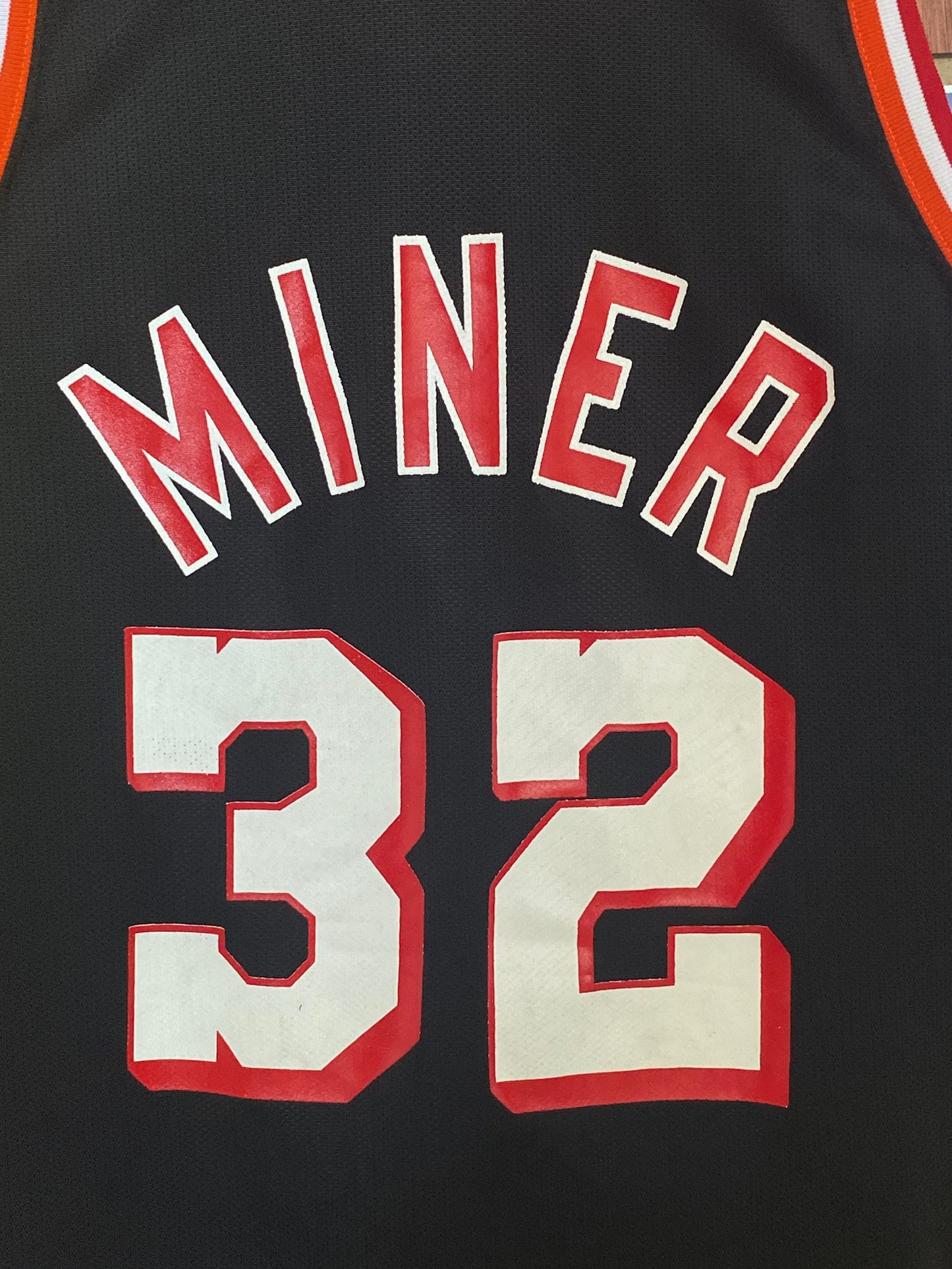Vintage 90s Harold Miner NBA Jersey #32 Miami Heat - Size 40, Made in USA by Champion