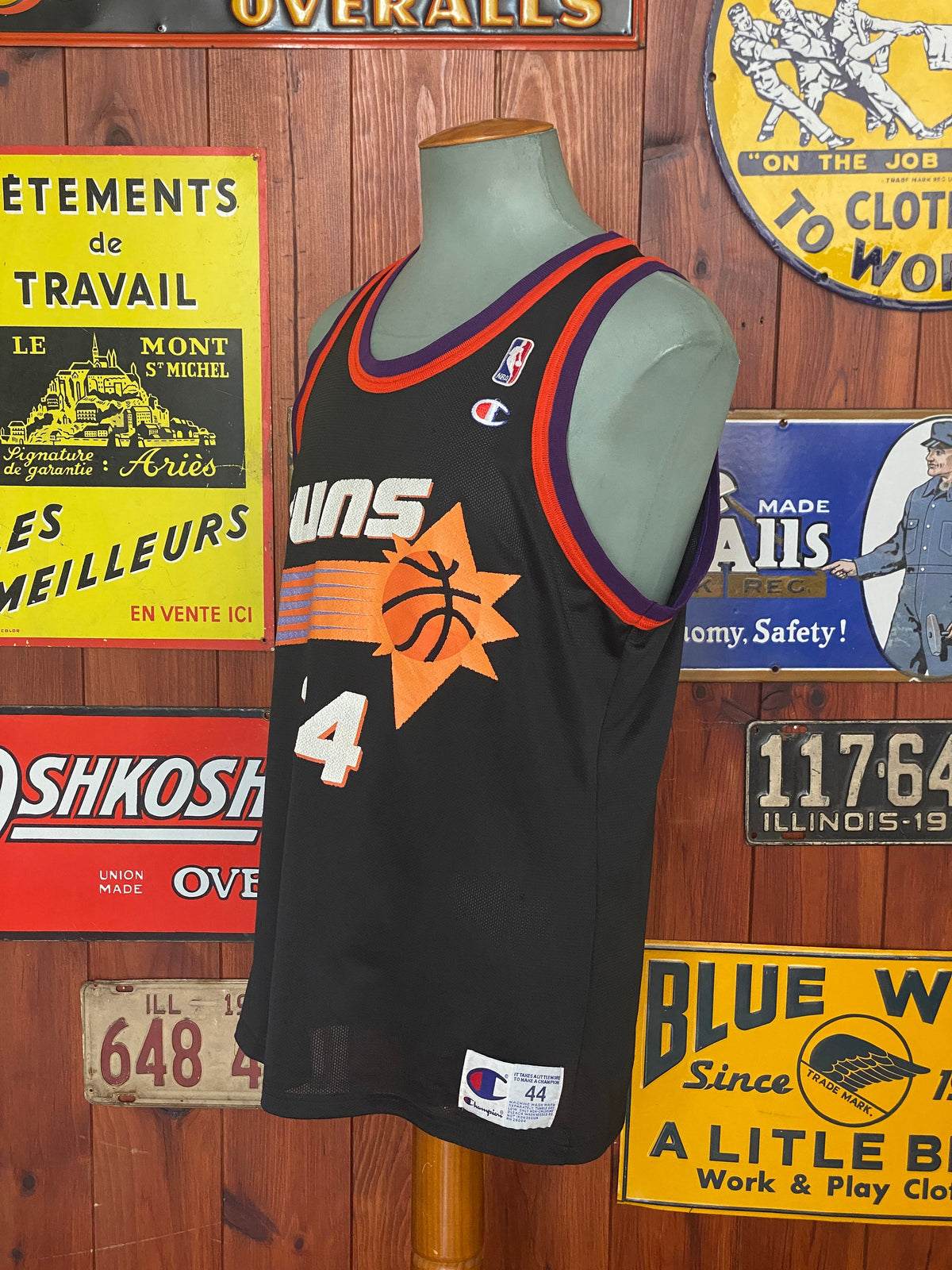 Vintage 90s NBA Phoenix Suns Charles Barkley #34 Jersey - Size 44, Made by Champion-AJ357 Studio