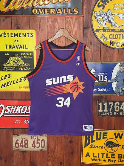 Vintage Suns NBA Jersey #34 Barkley - Size 44 | Made in USA by Champion-AJ357 Studio