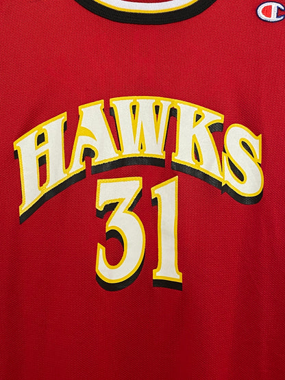 Vintage 90s Hawks Terry #31 NBA Jersey - Size 52 | Made by Champion-AJ357 Studio