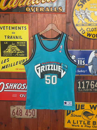 Vintage 90s NBA Grizzlies Bryant Reeves #50 Champion Jersey - Size 44-AJ357 Studio