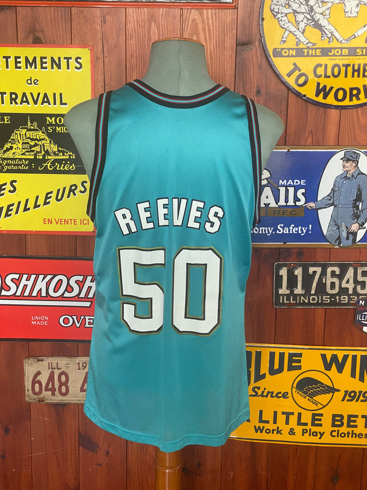 Vintage 90s NBA Grizzlies Bryant Reeves #50 Champion Jersey - Size 44-AJ357 Studio