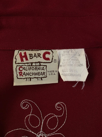 Size Small. Vintage 70s embroidered H Bar C western shirt-AJ357 Studio