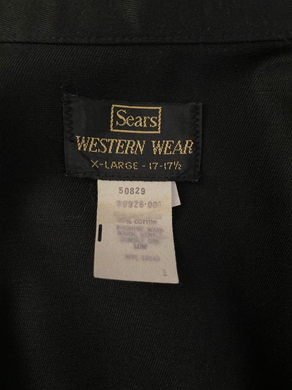 Size XL. Vintage 70s embroidered Sears western shirt-AJ357 Studio