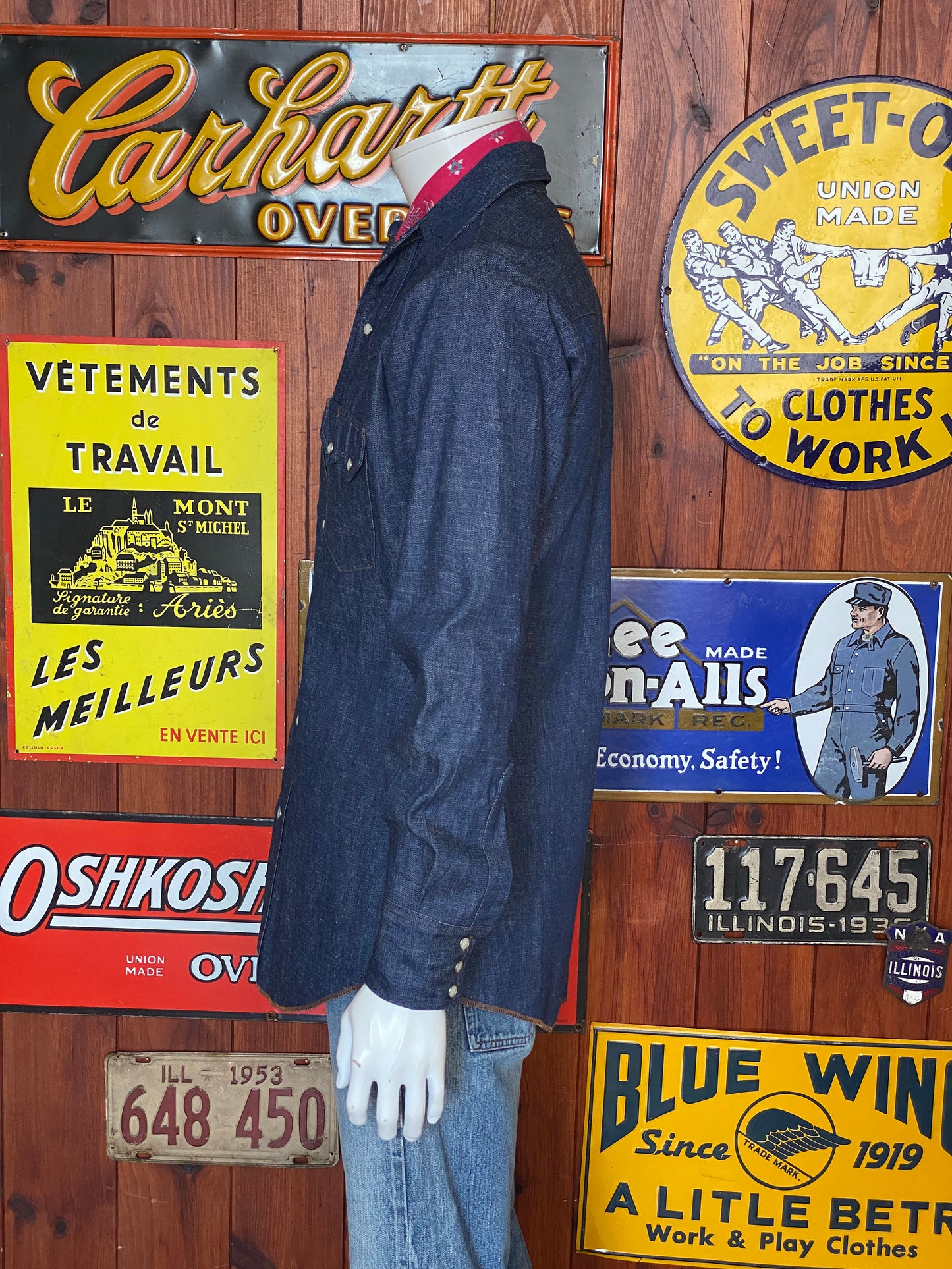 Size Small. Dee Cee 70s denim shirt New Old stock made in USA