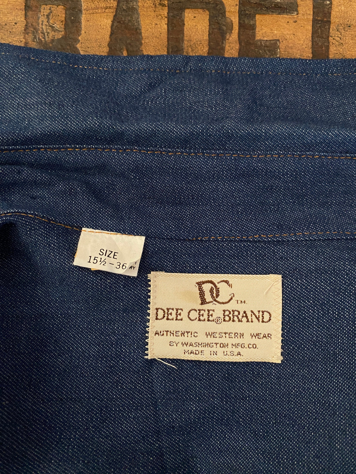 Size Medium Dee Cee 70s Denim Shirt New Old Stock - Made in USA-AJ357 Studio