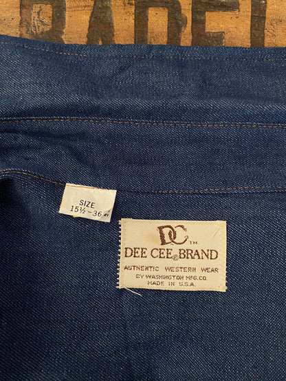 Size Medium Dee Cee 70s Denim Shirt New Old Stock - Made in USA-AJ357 Studio