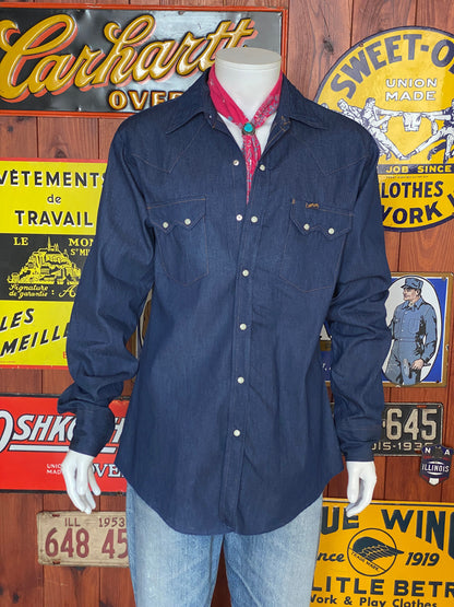 Size Medium Dee Cee 70s Denim Shirt New Old Stock - Made in USA-AJ357 Studio
